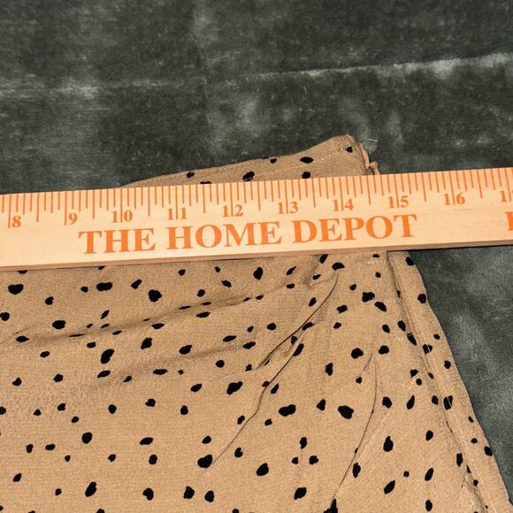 Abercrombie & Fitch Wrap Skirt Women's Medium Tan Black Animal Print Side Zip - Picture 4 of 7